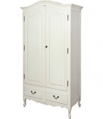 Armario blanco dos puertas dos cajones