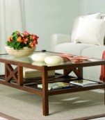 Mesa centro tapa cristal