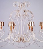 Lampara ocho luces decape almendros transparentes